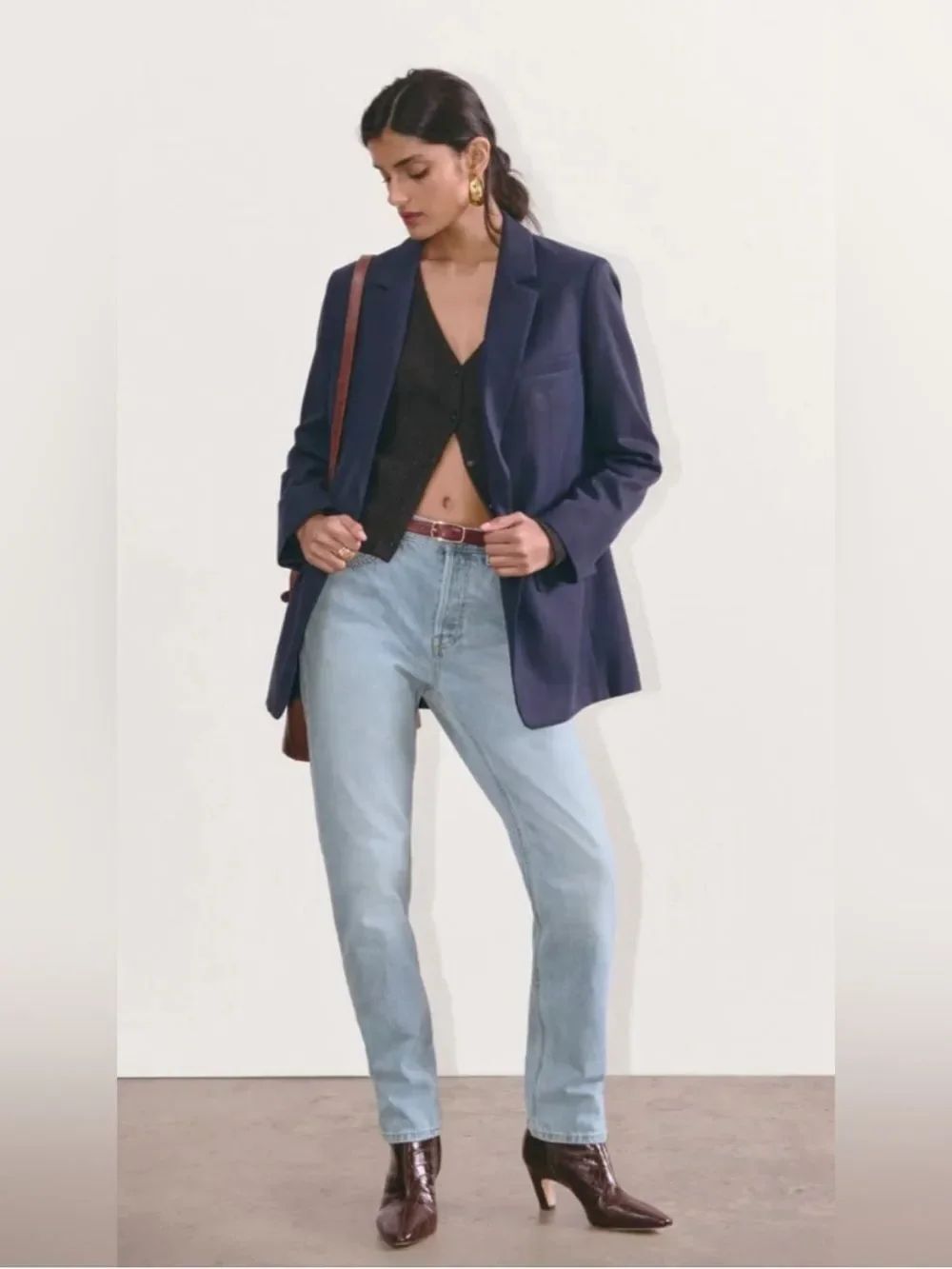 New Everlane THE '90S CHEEKY® JEAN in Vintage Sunbleached Blue Size 33 Ankle
